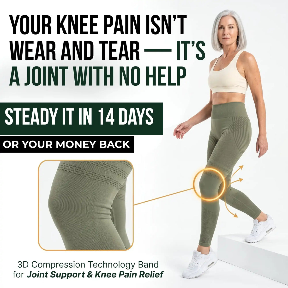 Cellumove 3D Legging: Wraps the Knees, Steady All Day